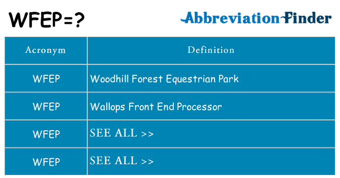 What does wfep stand for