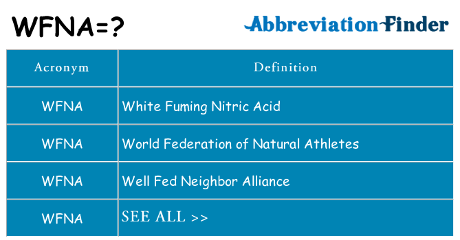 What does wfna stand for