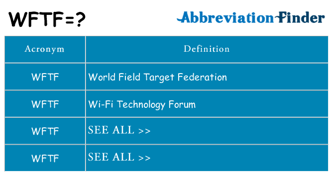 What does wftf stand for