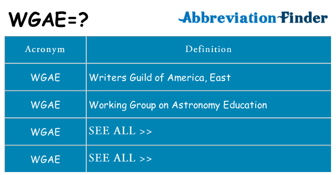 What does wgae stand for