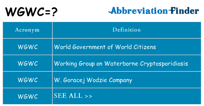 What does wgwc stand for