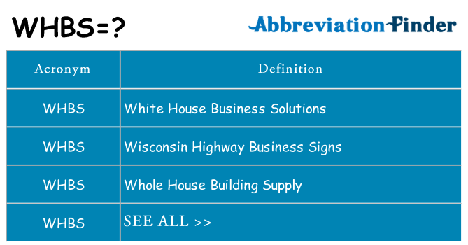 What does whbs stand for