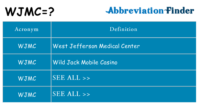 What does wjmc stand for