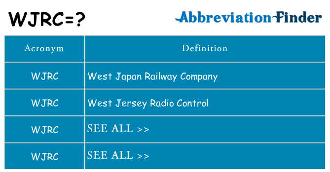 What does wjrc stand for