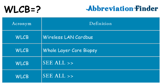 What does wlcb stand for