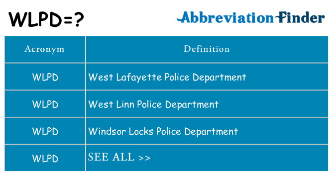 What does wlpd stand for