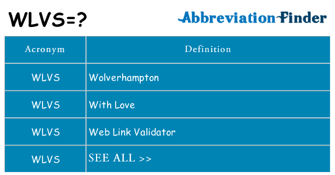 What does wlvs stand for