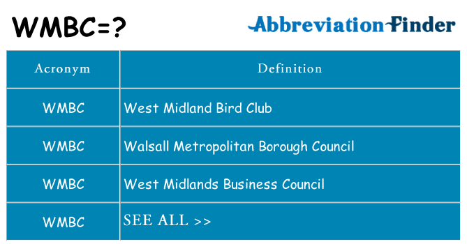 What does wmbc stand for