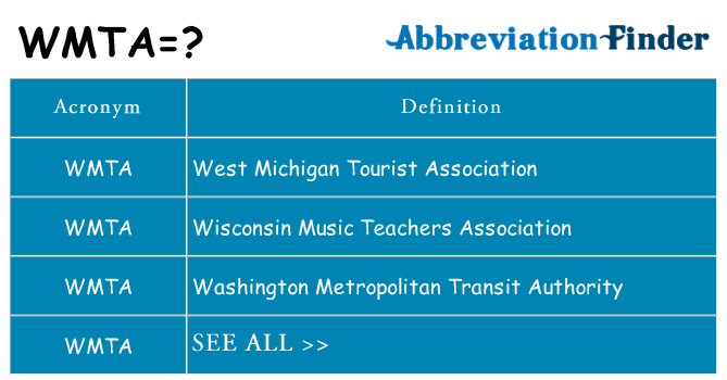 What does wmta stand for