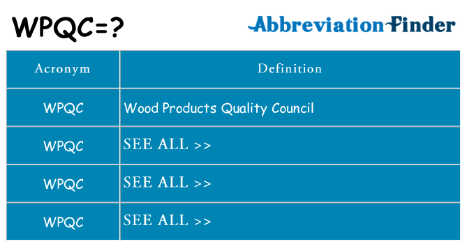 What does wpqc stand for