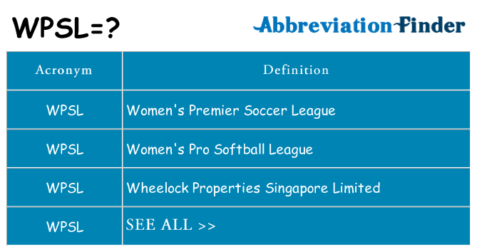 What does wpsl stand for