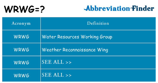 What does wrwg stand for