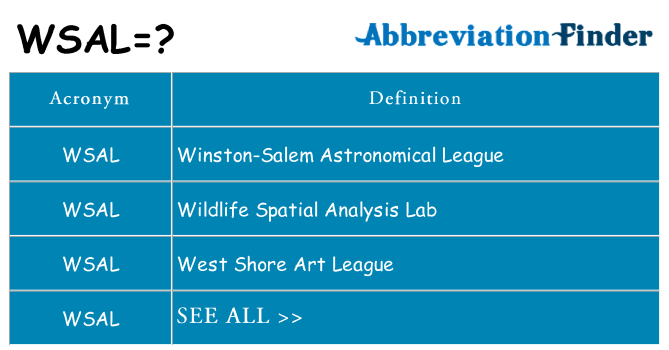 What does wsal stand for