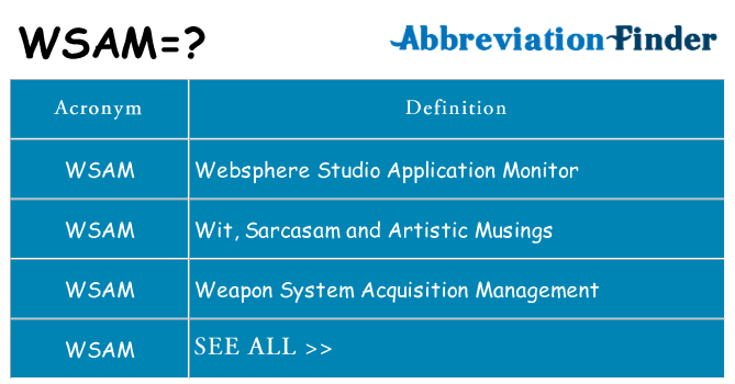 What does wsam stand for
