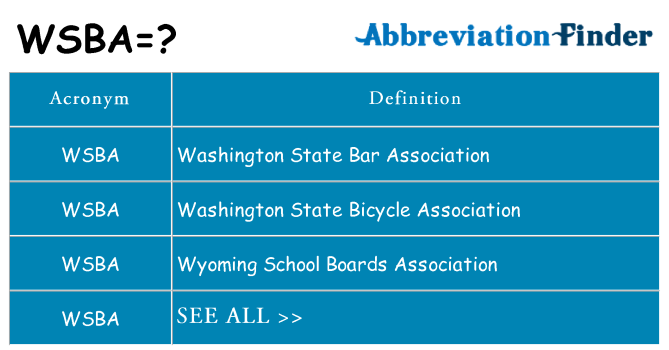 What does wsba stand for