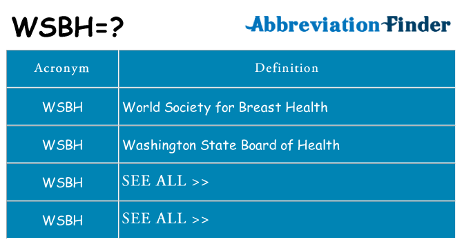 What does wsbh stand for