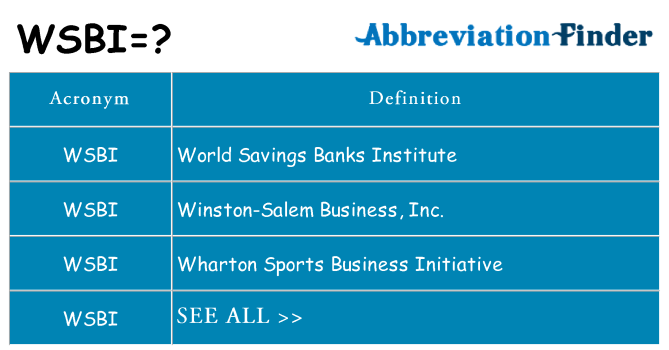 What does wsbi stand for