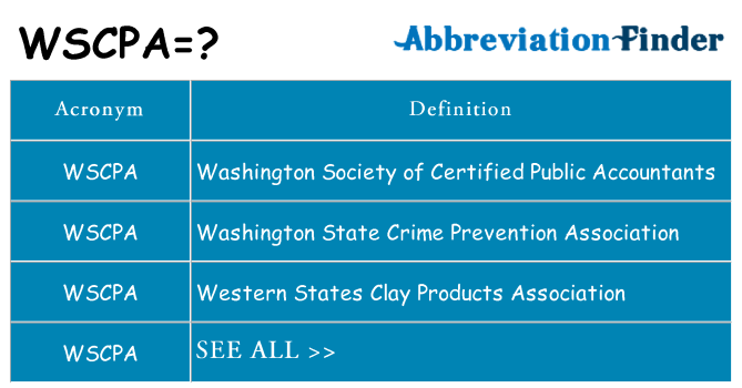 What does wscpa stand for