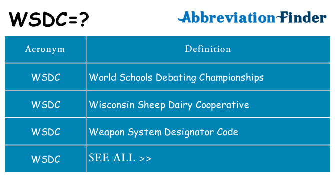 What does wsdc stand for