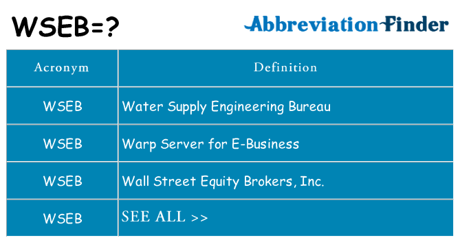 What does wseb stand for