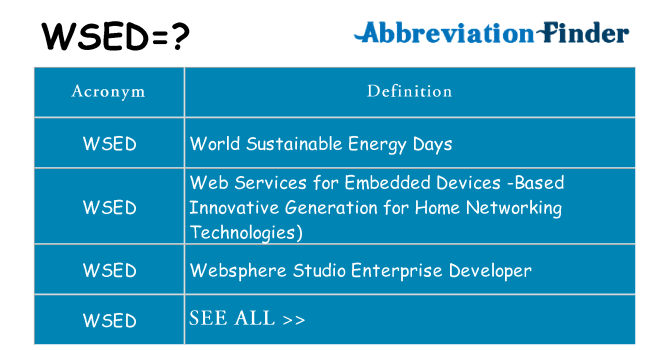 What does wsed stand for