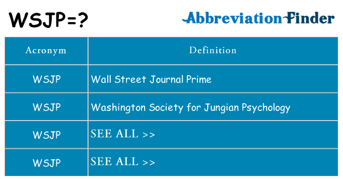 What does wsjp stand for