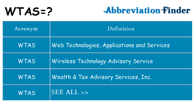 What does wtas stand for