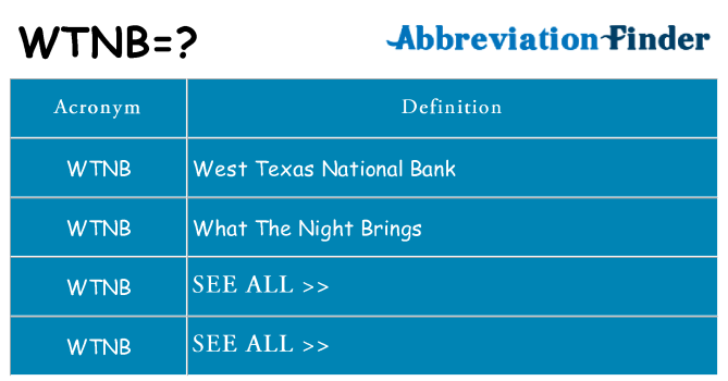 What does wtnb stand for