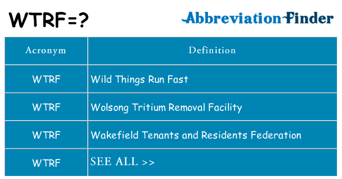What does wtrf stand for
