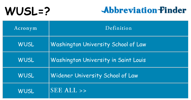 What does wusl stand for