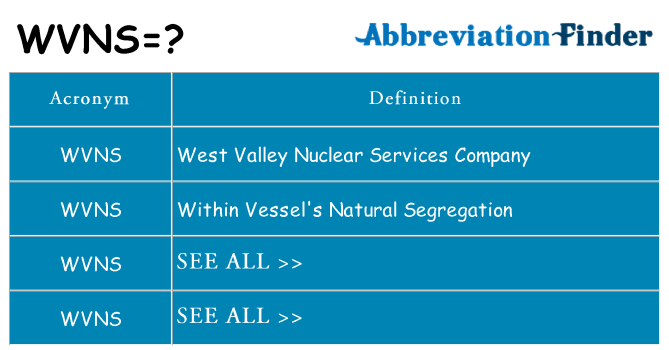 What does wvns stand for