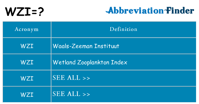 What does wzi stand for
