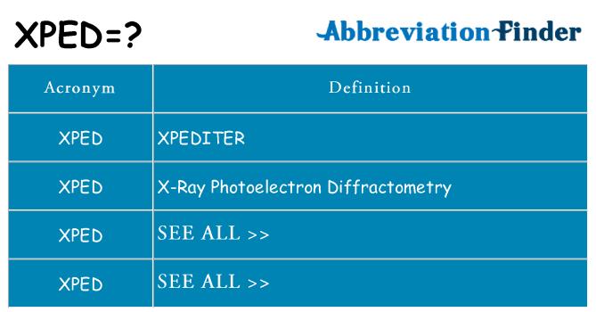 What does xped stand for