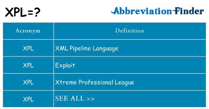 What does xpl stand for