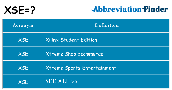 What does xse stand for