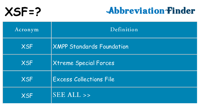 What does xsf stand for