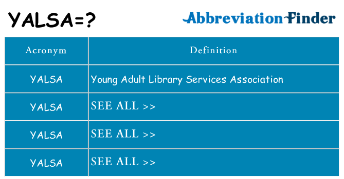 What does yalsa stand for
