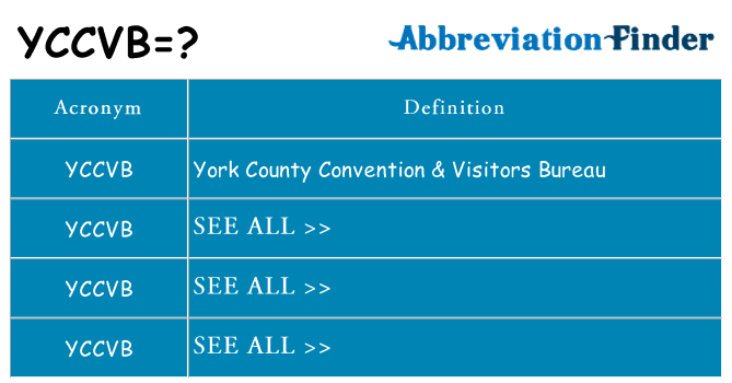 What does yccvb stand for