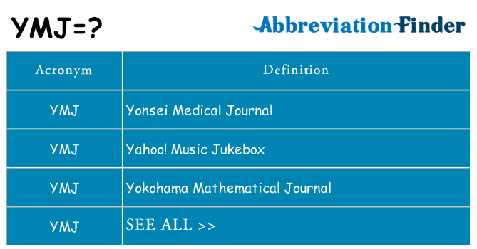 What does ymj stand for