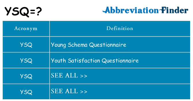 What does ysq stand for