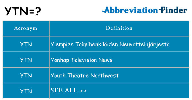 What does ytn stand for