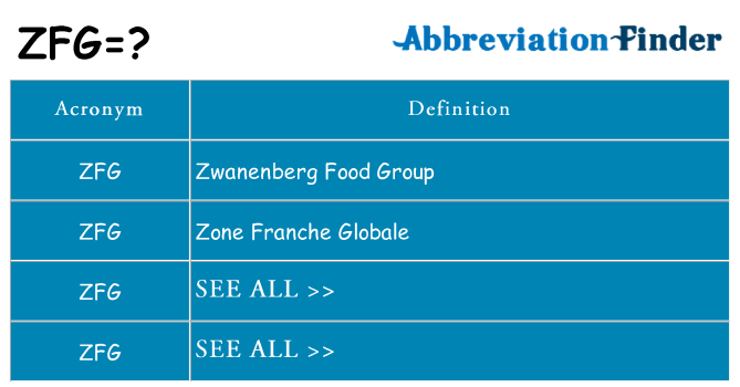 What does zfg stand for