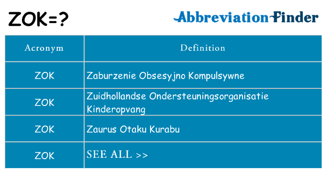 What does zok stand for
