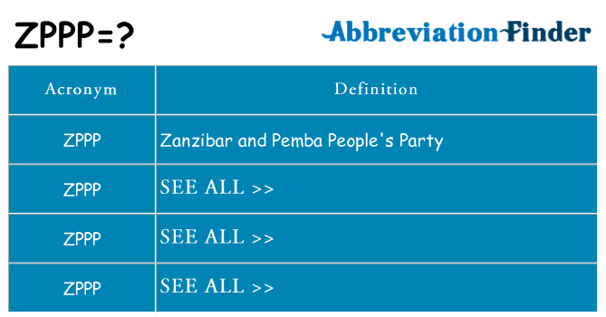 What does zppp stand for