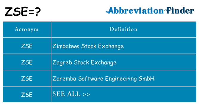 What does zse stand for