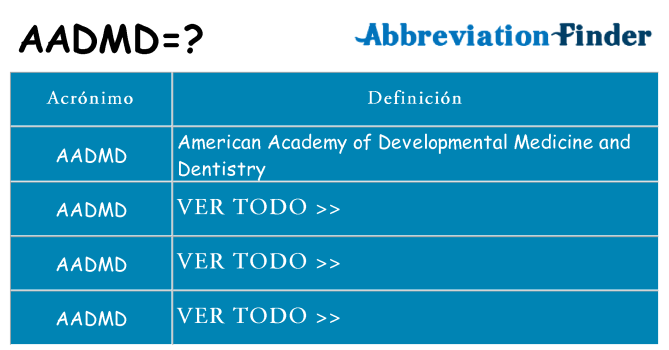 ¿Qué quiere decir aadmd