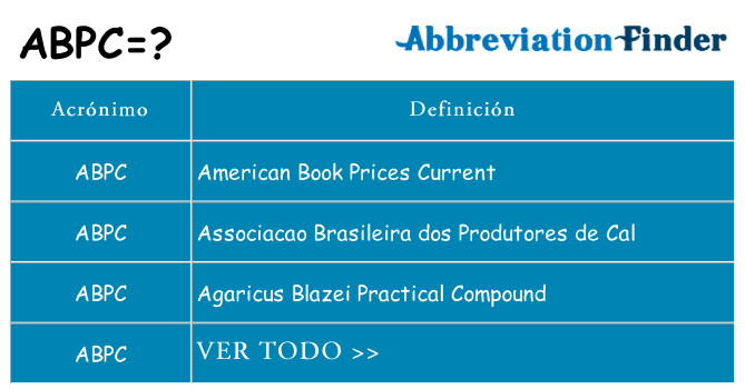 ¿Qué quiere decir abpc