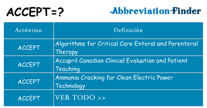 ¿Qué quiere decir accept