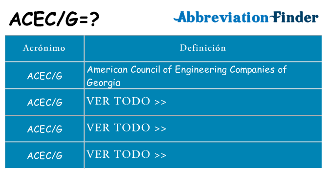 ¿Qué quiere decir acecg