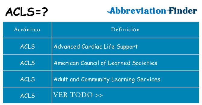 ¿Qué quiere decir acls